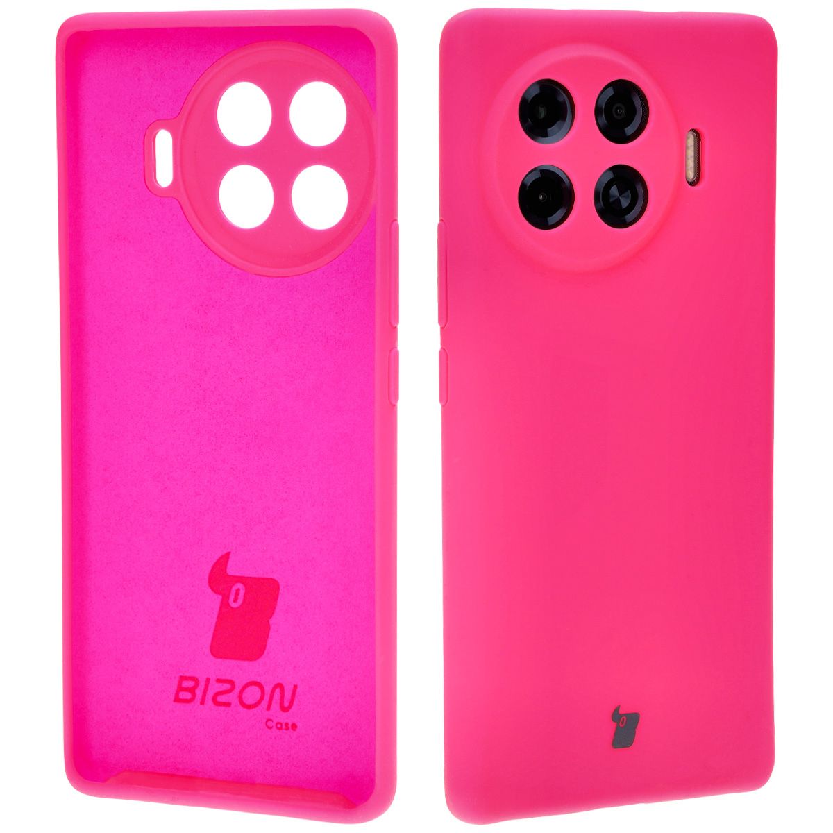 Silikon Handyhülle für Tecno Spark 20 Pro+, Bizon Soft Case, Neon-Pink