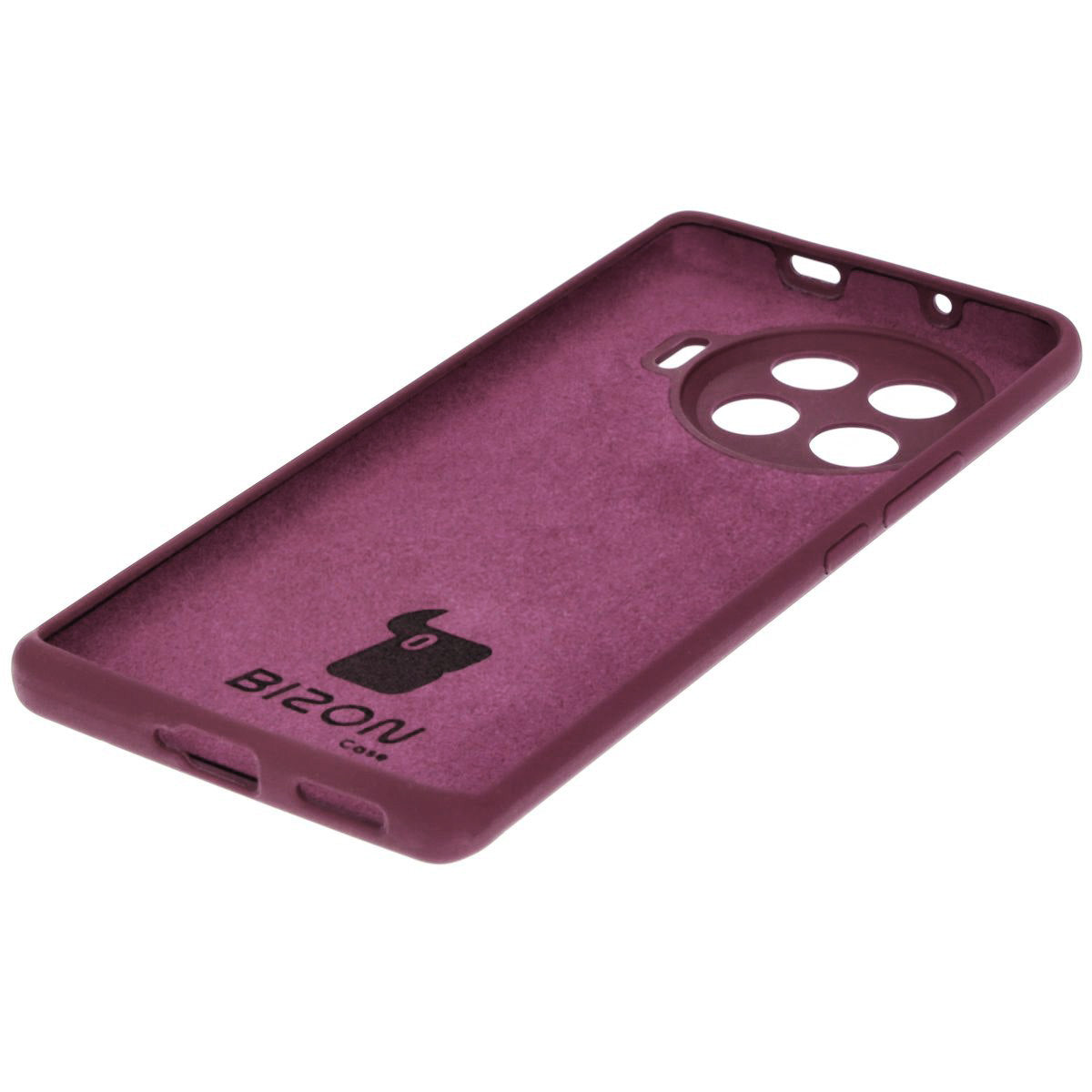 Silikon Handyhülle für Tecno Spark 20 Pro+, Bizon Soft Case, Pflaumenfarbe