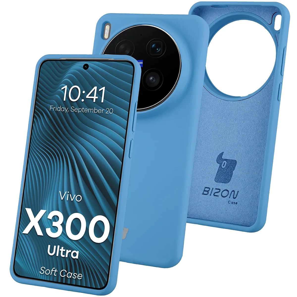 Silikon Handyhülle für Vivo X300 Ultra, Bizon Soft Case, Blau