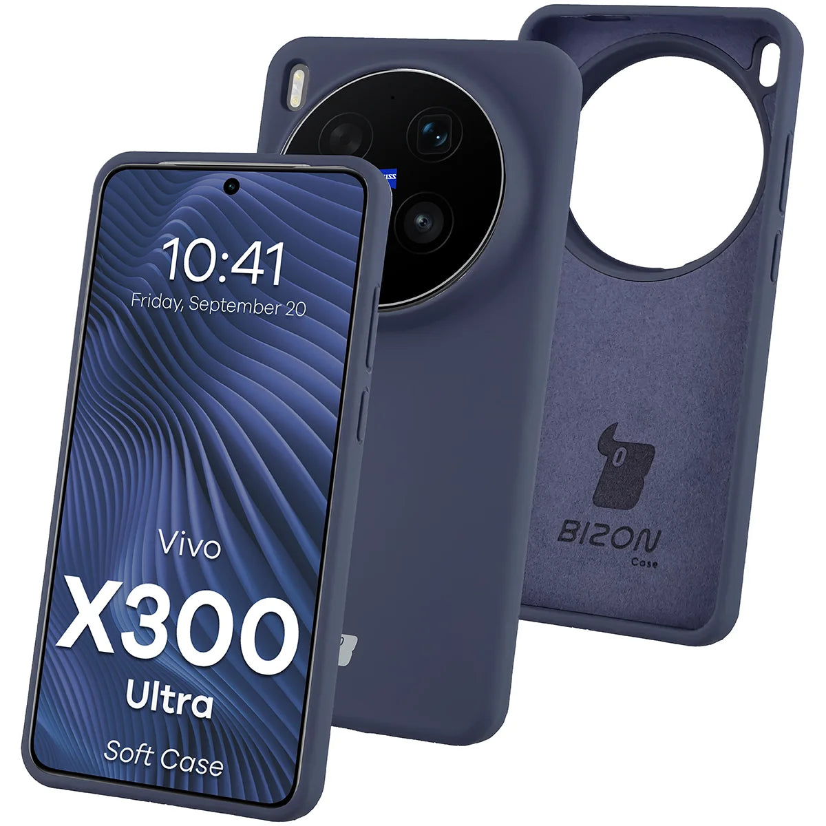 Silikon Handyhülle für Vivo X300 Ultra, Bizon Soft Case, Dunkelblau