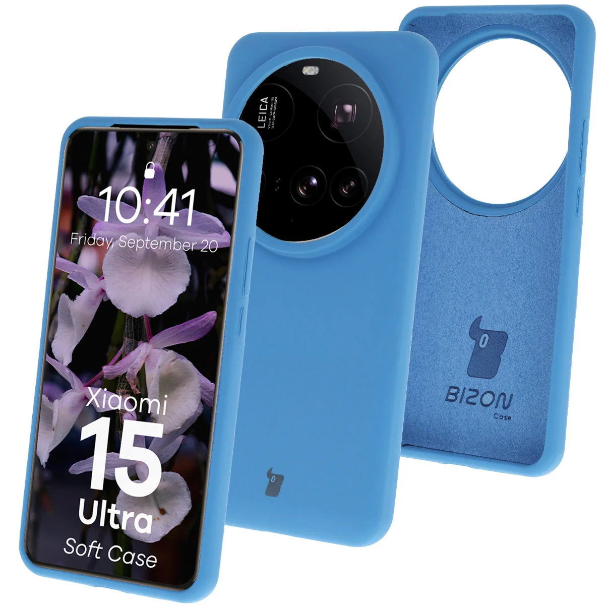 Silikon Handyhülle für Xiaomi 15 Ultra, Bizon Soft Case, Blau