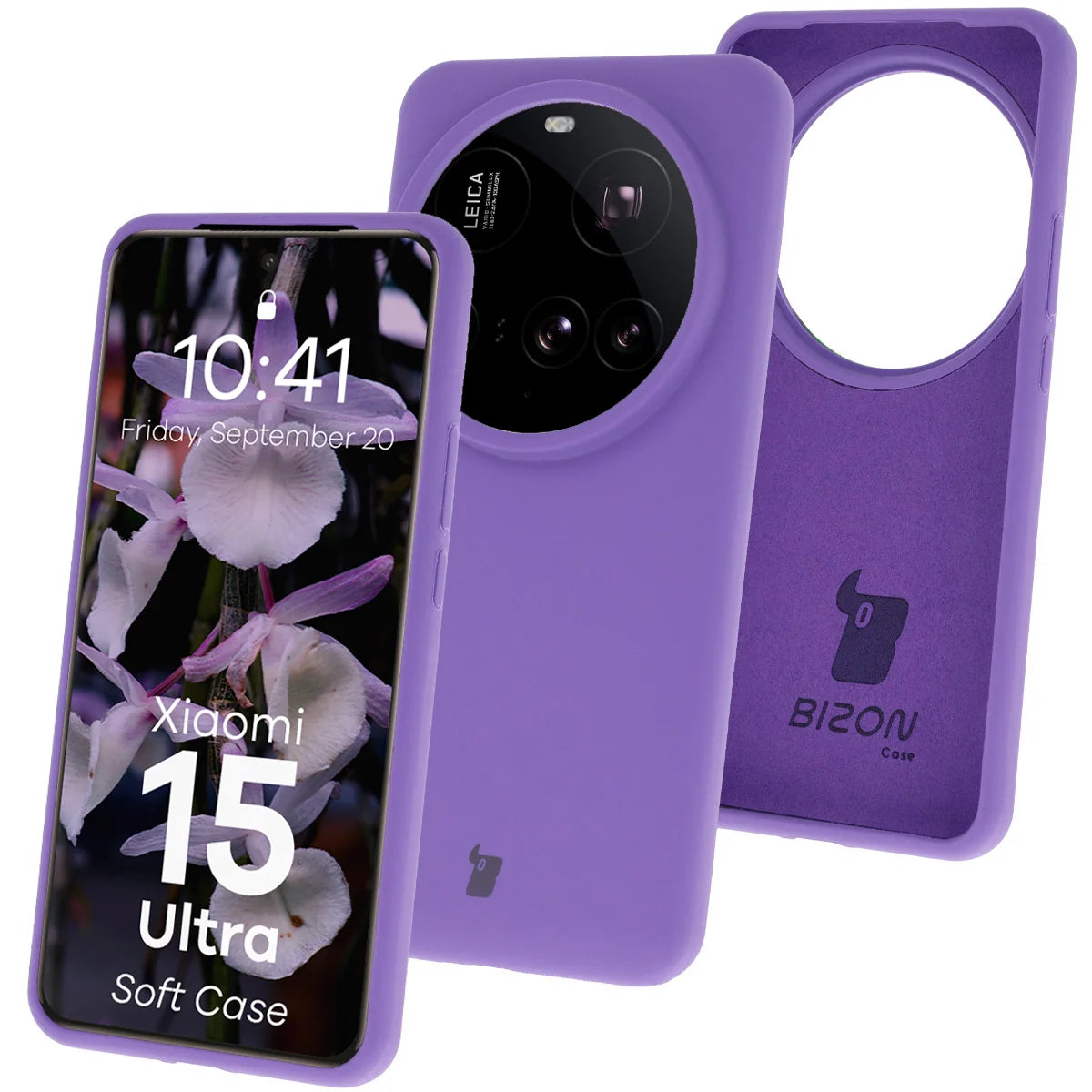 xiaomi 15 ultra handyhülle Silikon Handyhülle für Xiaomi 15 Ultra, Bizon Soft Case, Violett