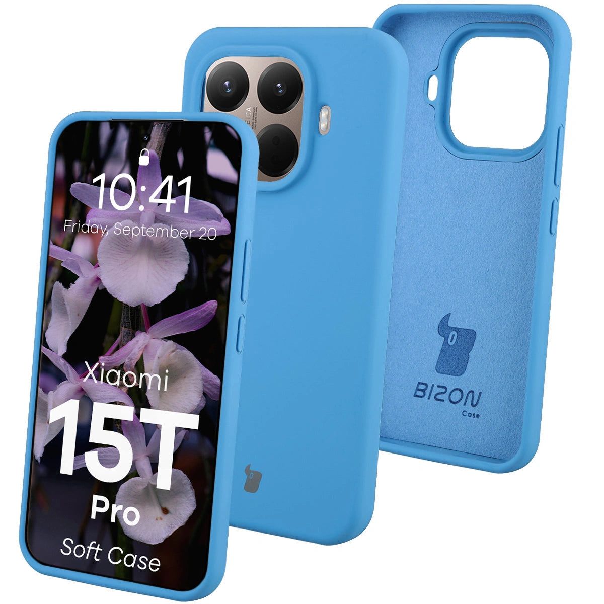 Silikon Handyhülle für Xiaomi 15T Pro, Bizon Soft Case, Blau