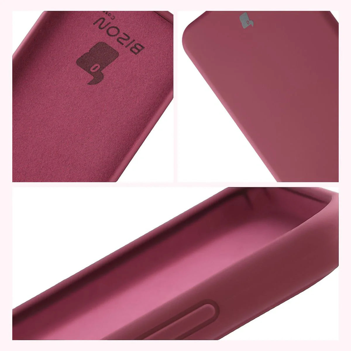 Silikon Handyhülle für Xiaomi POCO F7, Bizon Soft Case, Pflaumenfarbe