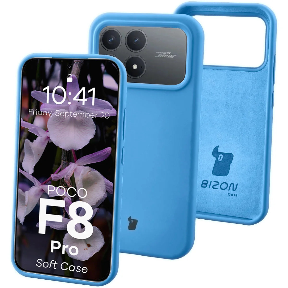 Silikon Handyhülle für Xiaomi POCO F8 Pro, Bizon Soft Case, Blau