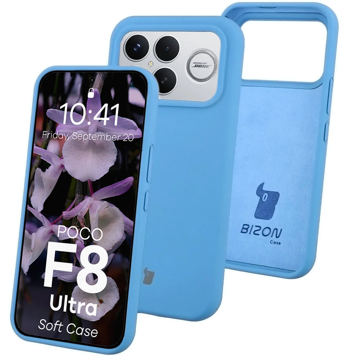 Silikon Handyhülle für Xiaomi POCO F8 Ultra, Bizon Soft Case, Blau