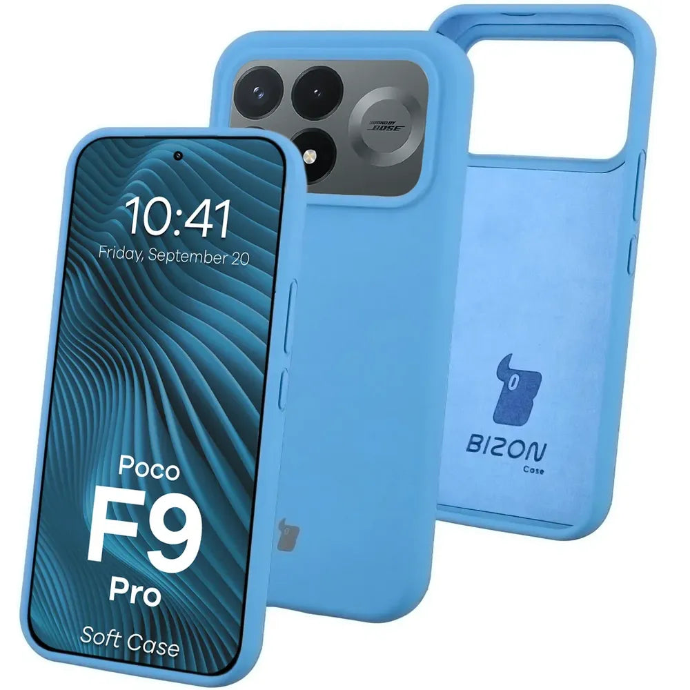 Silikon Handyhülle für Xiaomi POCO F9 Pro, Bizon Soft Case, Blau (1/7)