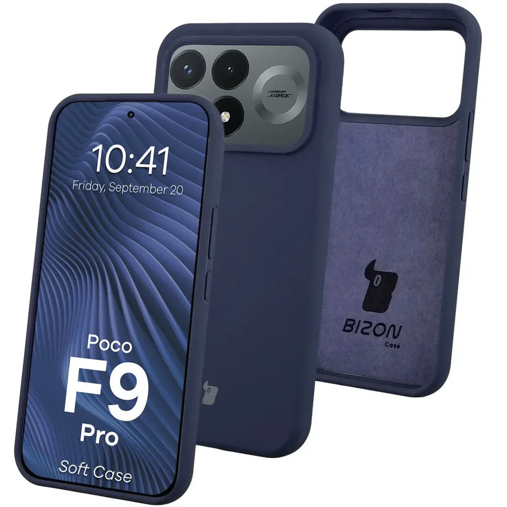 Silikon Handyhülle für Xiaomi POCO F9 Pro, Bizon Soft Case, Dunkelblau (1/7)