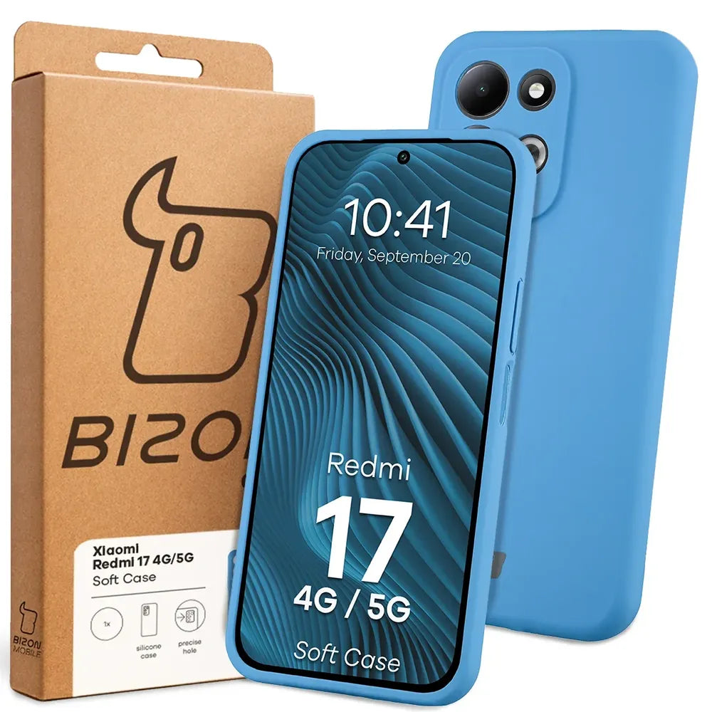 Silikon Handyhülle für Xiaomi Redmi 17 4G/5G, Bizon Soft Case, Blau (7/7)