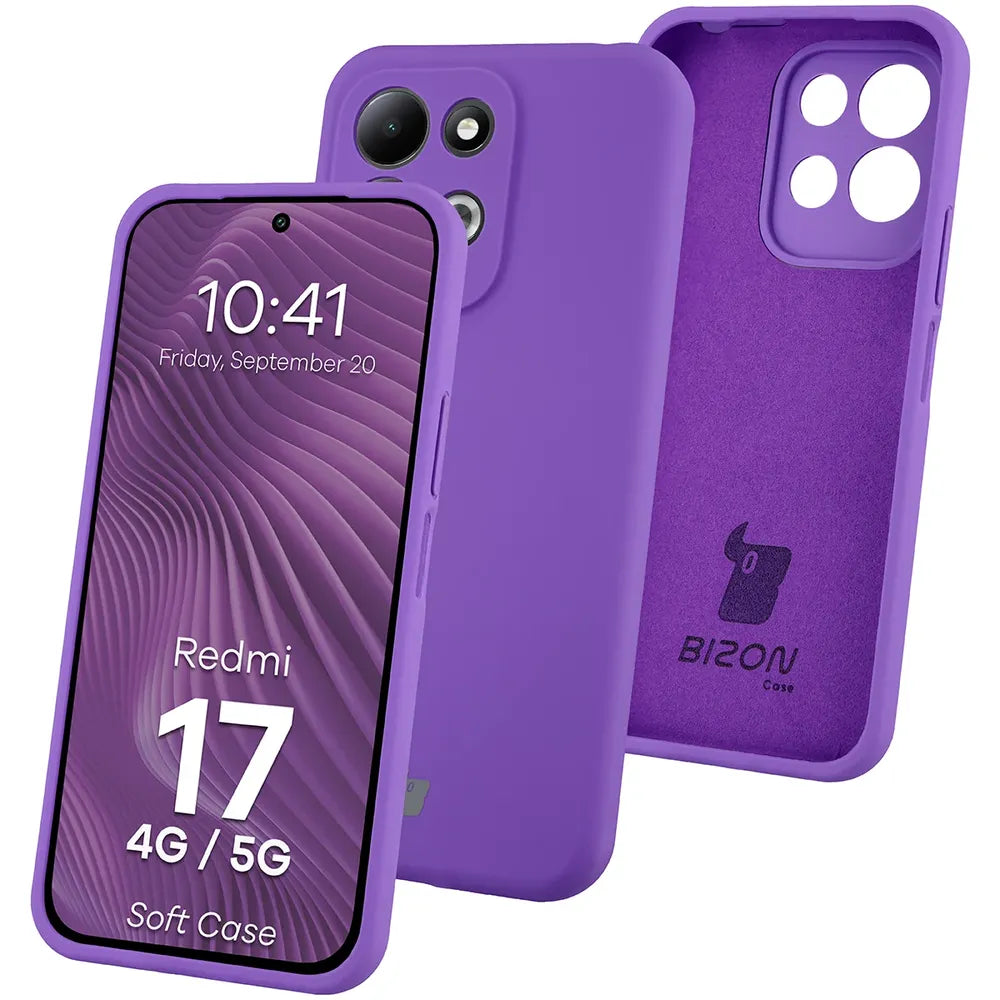 Silikon Handyhülle für Xiaomi Redmi 17 4G/5G, Bizon Soft Case, Violett (1/7)