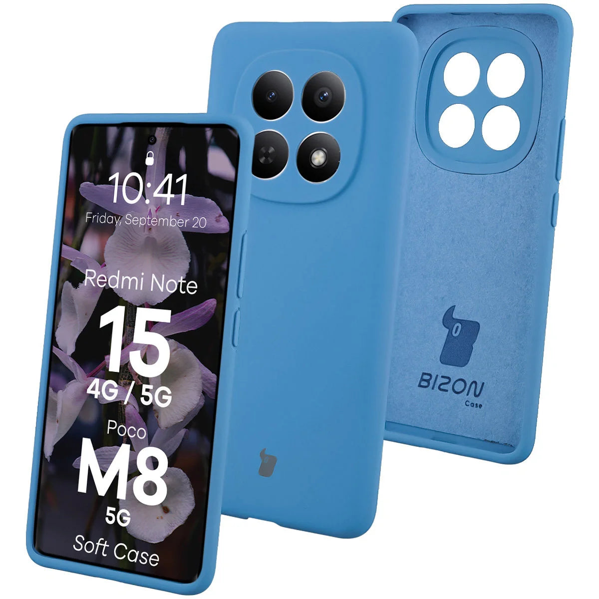 Silikon Handyhülle für Xiaomi Redmi Note 15 / POCO M8 5G, Bizon Soft Case, Blau