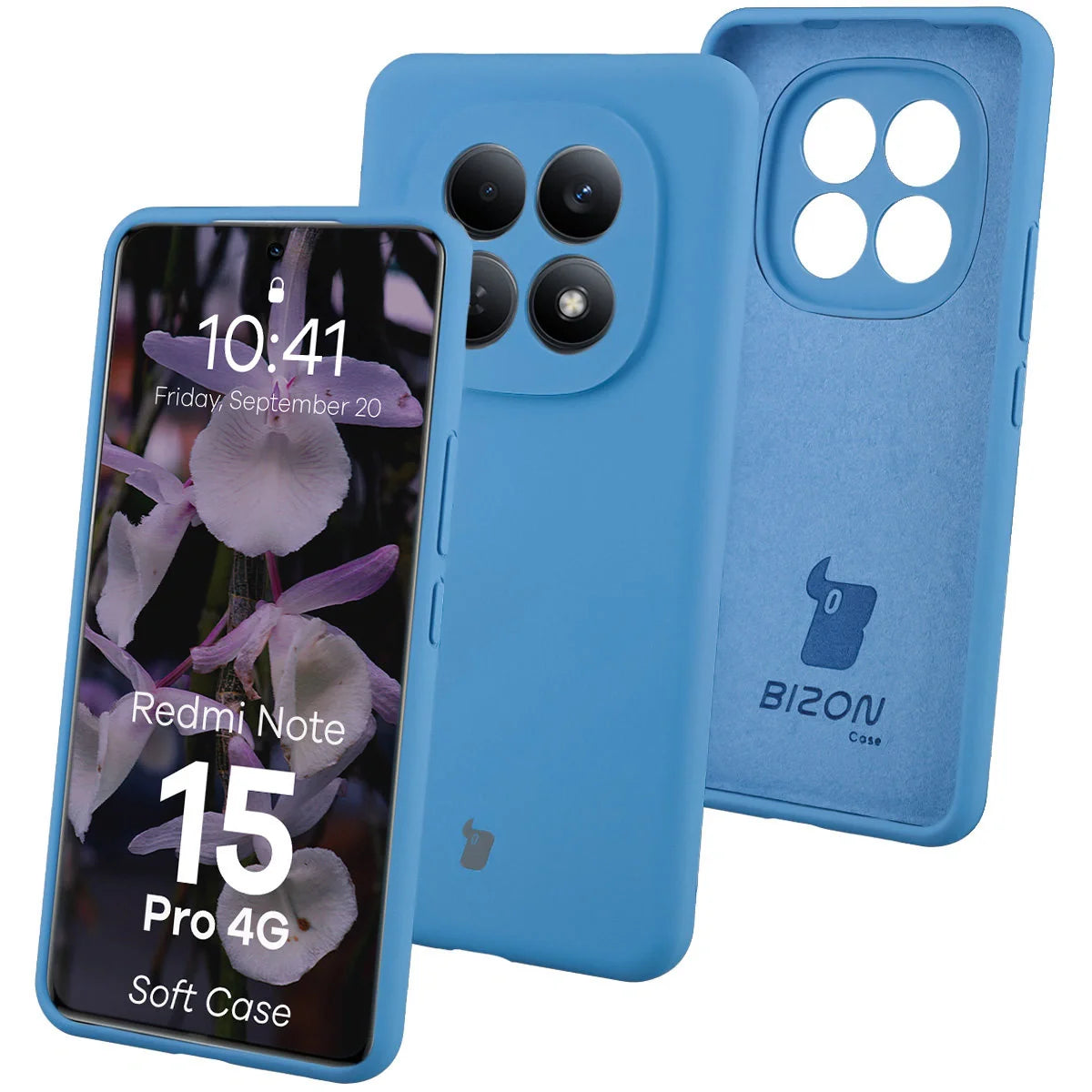 Silikon Handyhülle für Xiaomi Redmi Note 15 Pro 4G, Bizon Soft Case, Blau