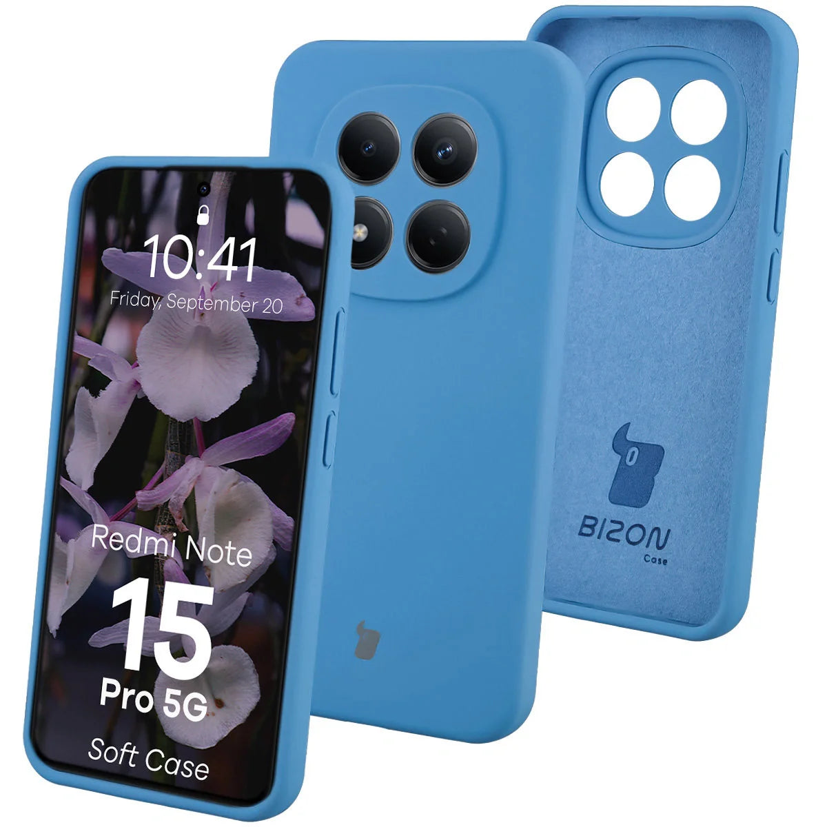Silikon Handyhülle für Xiaomi Redmi Note 15 Pro 5G, Bizon Soft Case, Blau