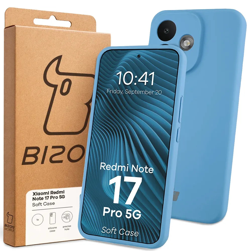 Silikon Handyhülle für Xiaomi Redmi Note 17 Pro 5G, Bizon Soft Case, Blau (7/7)