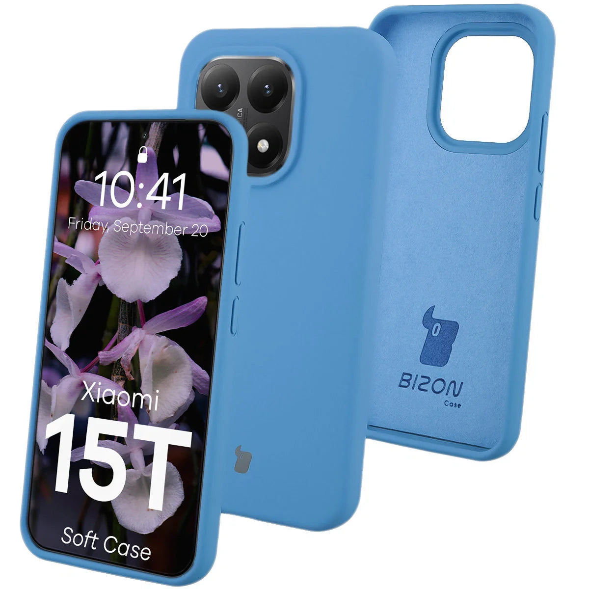 Silikon Handyhülle für Xiaomi 15T, Bizon Soft Case, Blau