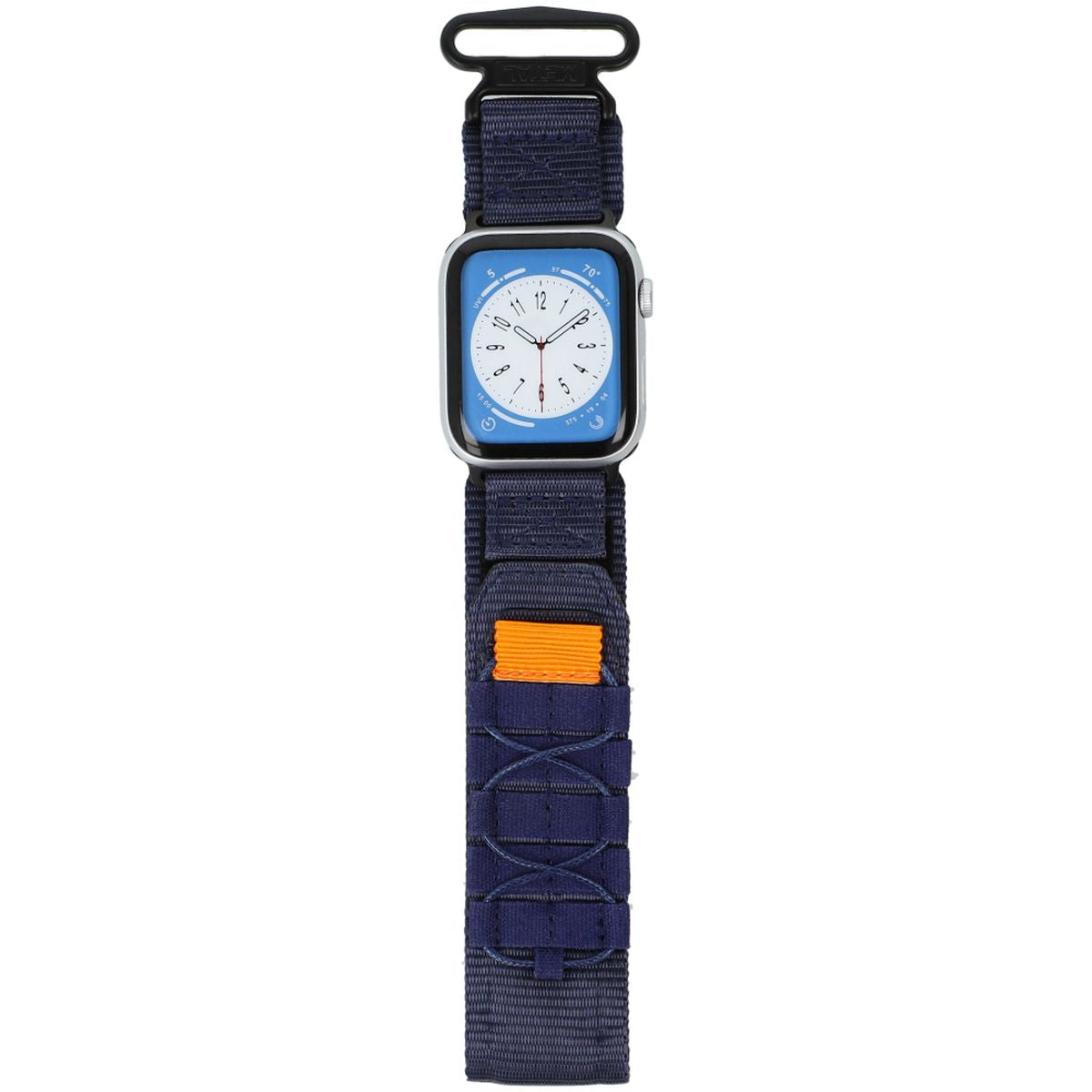Sport-Armband für Apple Watch 44/45/46/49 mm, Bizon Strap Watch Adventure, Dunkelblau