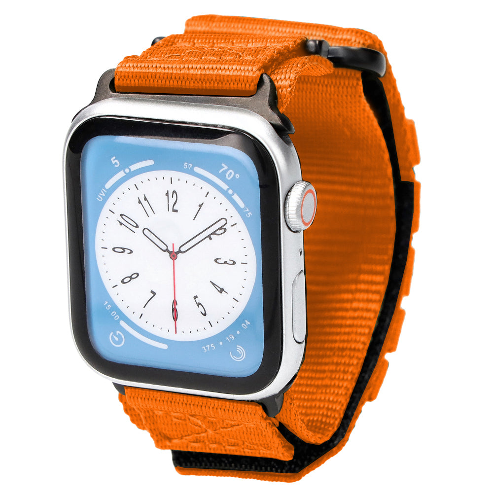 Sport-Armband für Apple Watch 44/45/46/49 mm, Bizon Strap Watch Adventure, Orange