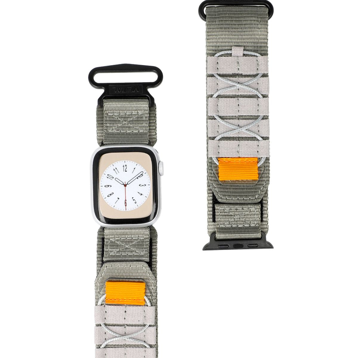 Sport-Armband für Apple Watch 38/40/41/42 mm, Bizon Strap Watch Adventure, Grau