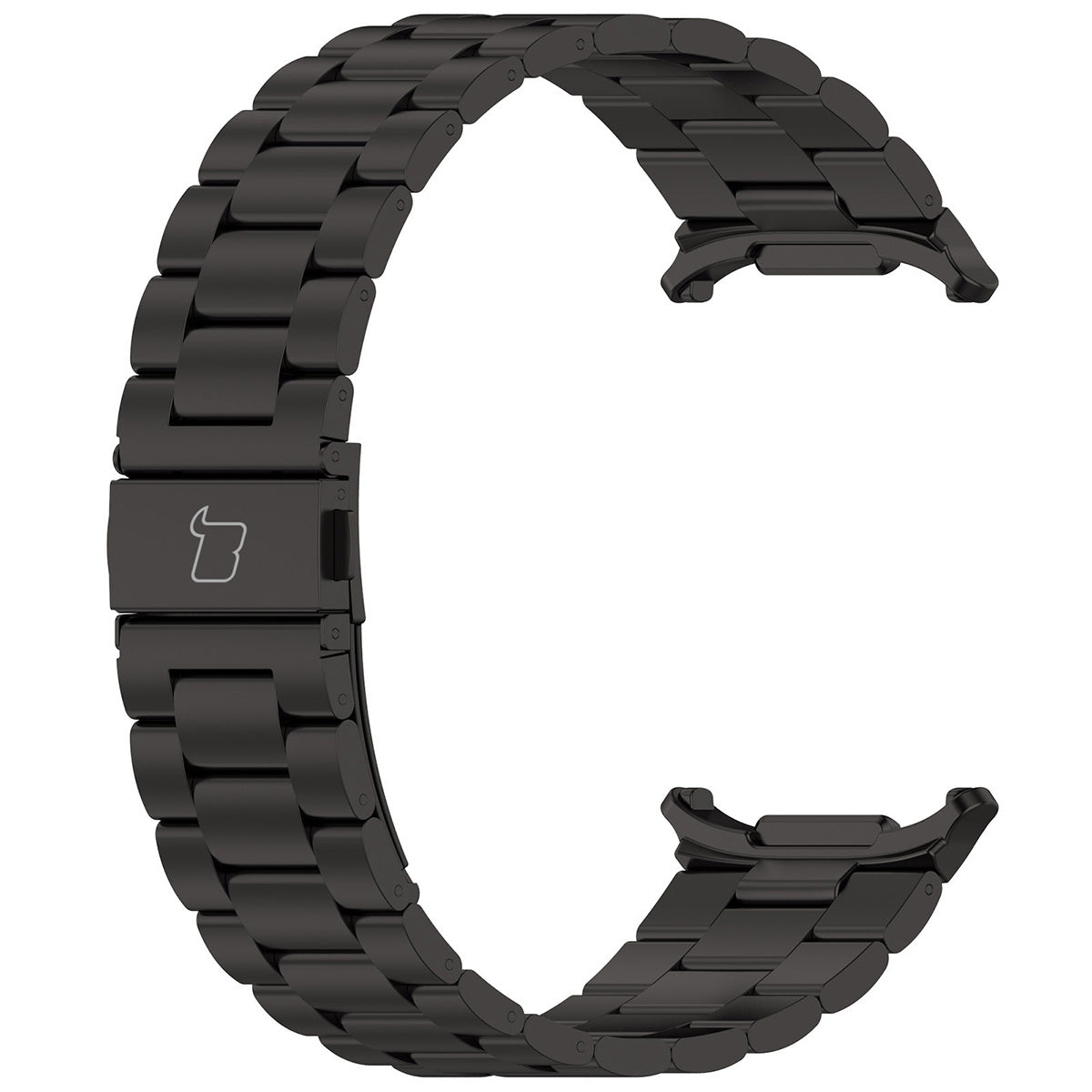 Edelstahl Armband für Galaxy Watch Ultra 2 / Ultra, Bizon Strap Watch Aura, Schwarz