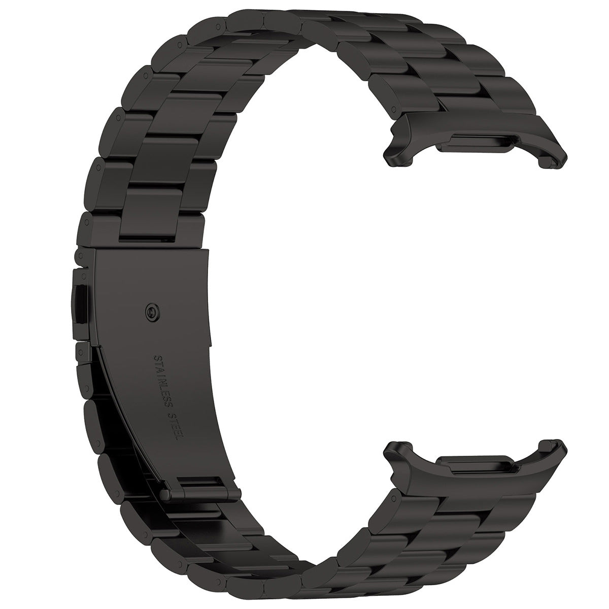 Edelstahl Armband für Galaxy Watch Ultra 2 / Ultra, Bizon Strap Watch Aura, Schwarz