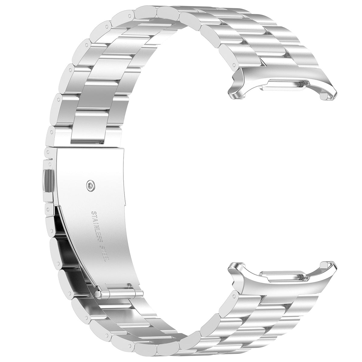Edelstahl Armband für Galaxy Watch Ultra 2 / Ultra, Bizon Strap Watch Aura, Silbern
