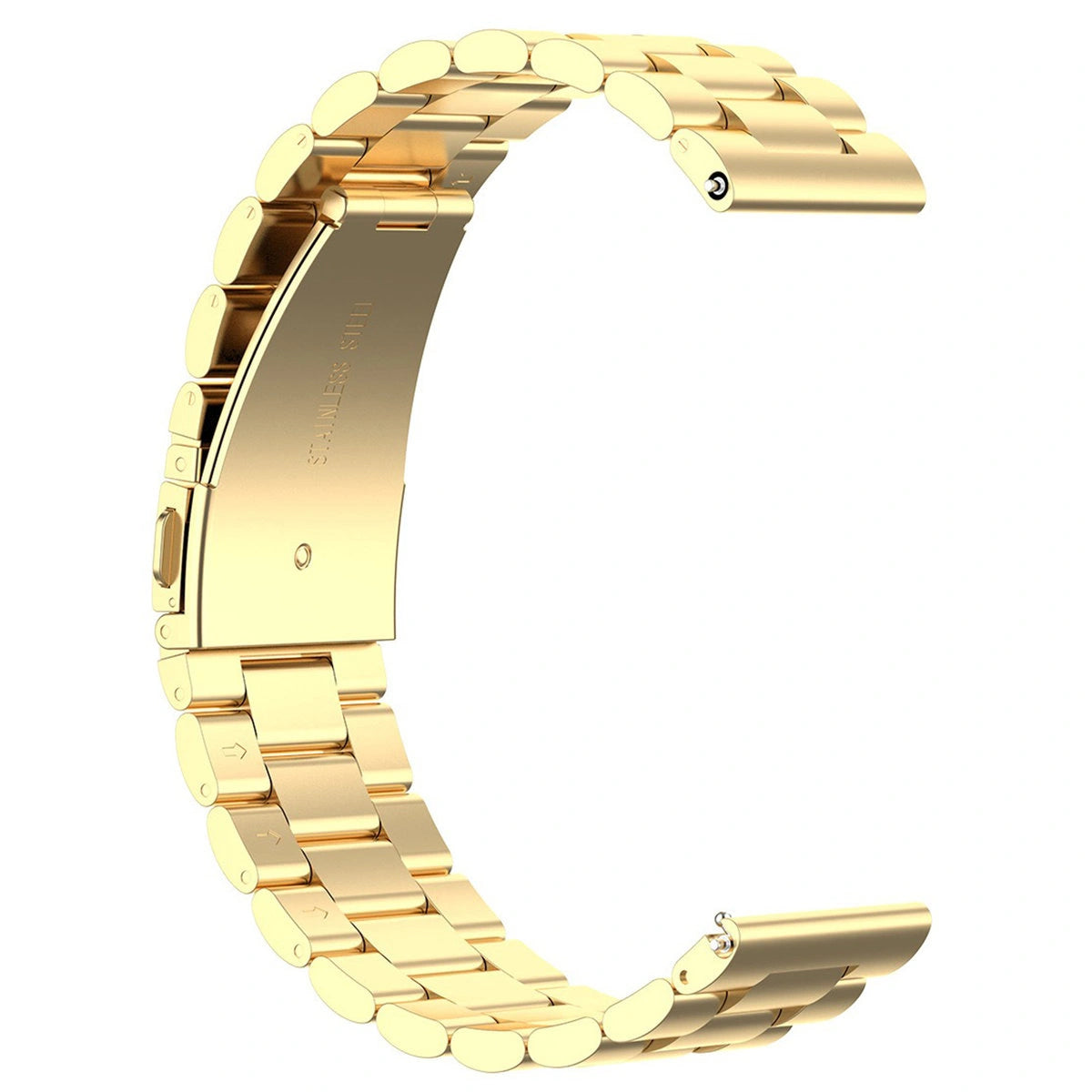 Edelstahl Armband für Smartwatch, Bizon Strap Watch Aura, QuickRelease 20 mm, Golden