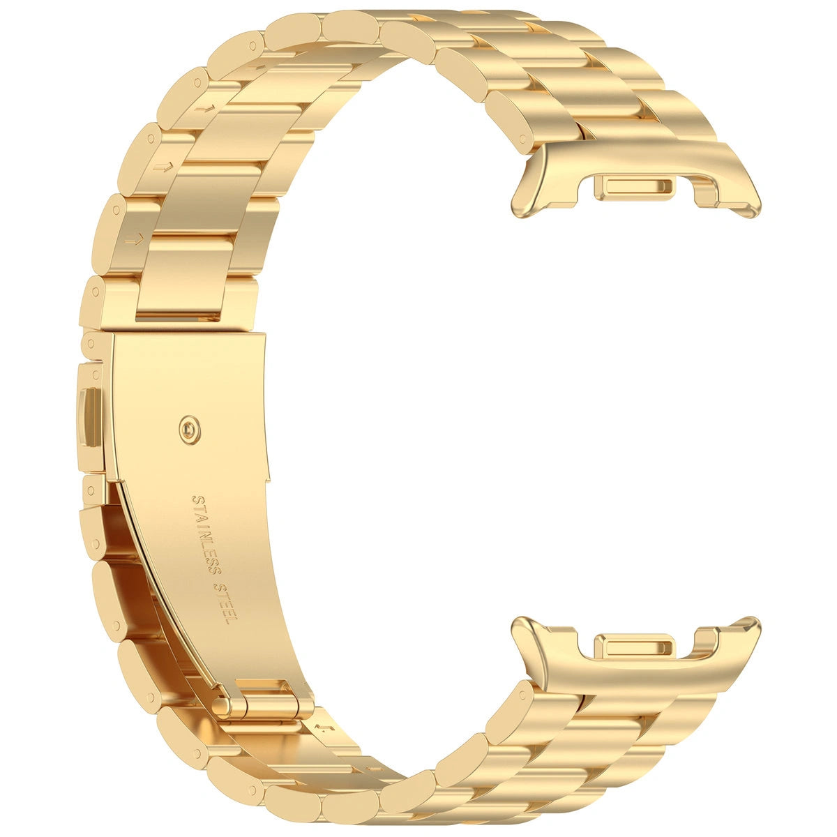 Edelstahl Armband für Samsung Galaxy Watch 9 40 mm / 44 mm / 8 40 mm / 44 mm / 8 Classic 46 mm, Bizon Strap Watch Aura, Golden
