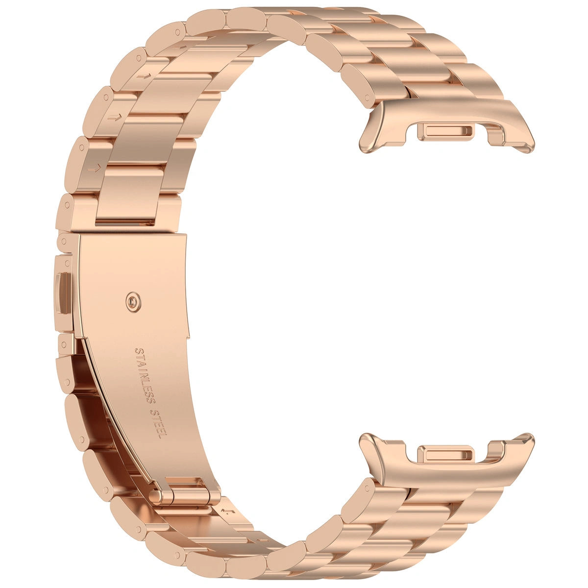 Edelstahl Armband für Samsung Galaxy Watch 9 40 mm / 44 mm / 8 40 mm / 44 mm / 8 Classic 46 mm, Bizon Strap Watch Aura, Rosegold