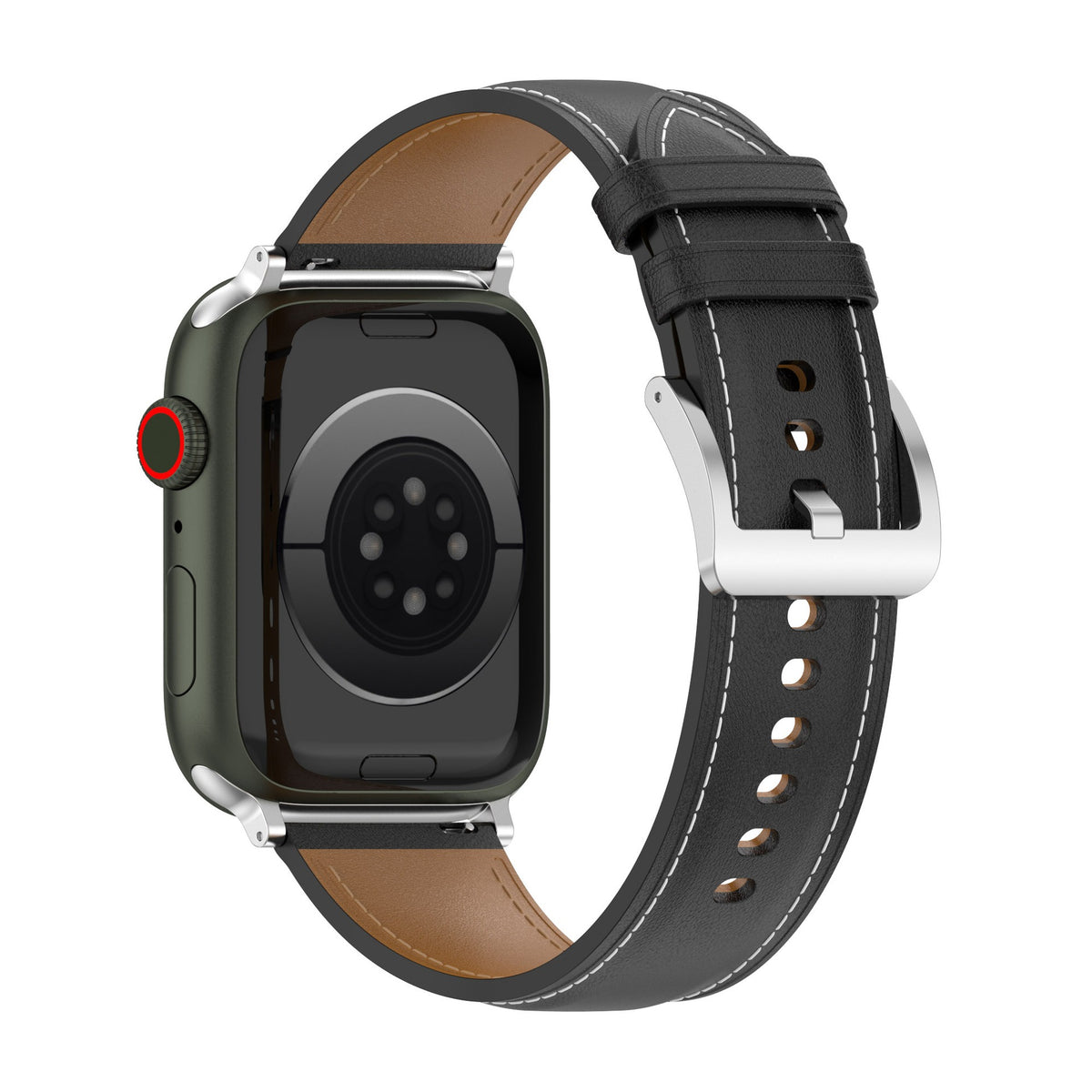 Armband für Apple Watch 38/40/41/42 mm, Bizon Strap Watch Casual, Schwarz