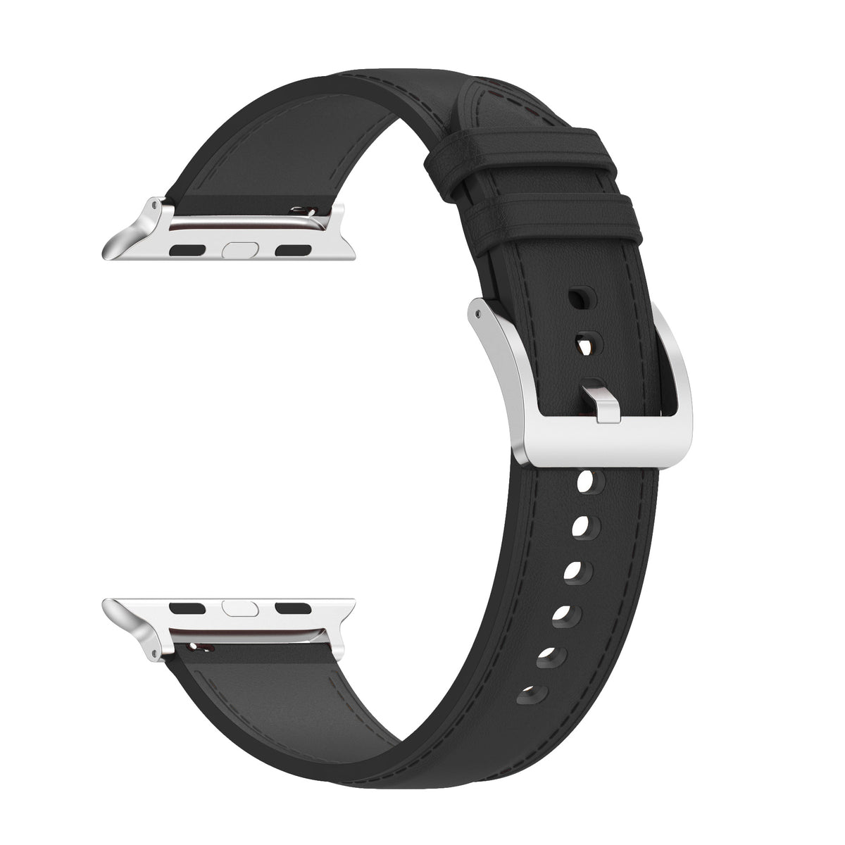 Armband für Apple Watch 38/40/41/42 mm, Bizon Strap Watch Casual, Schwarz