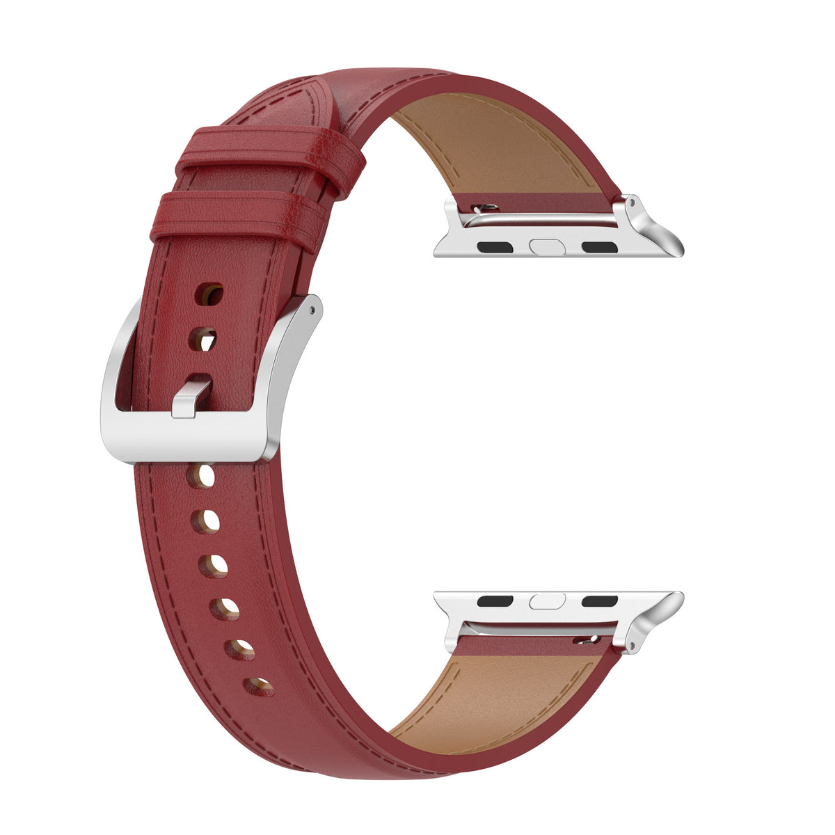 Armband für Apple Watch 38/40/41/42 mm, Bizon Strap Watch Casual, Rot