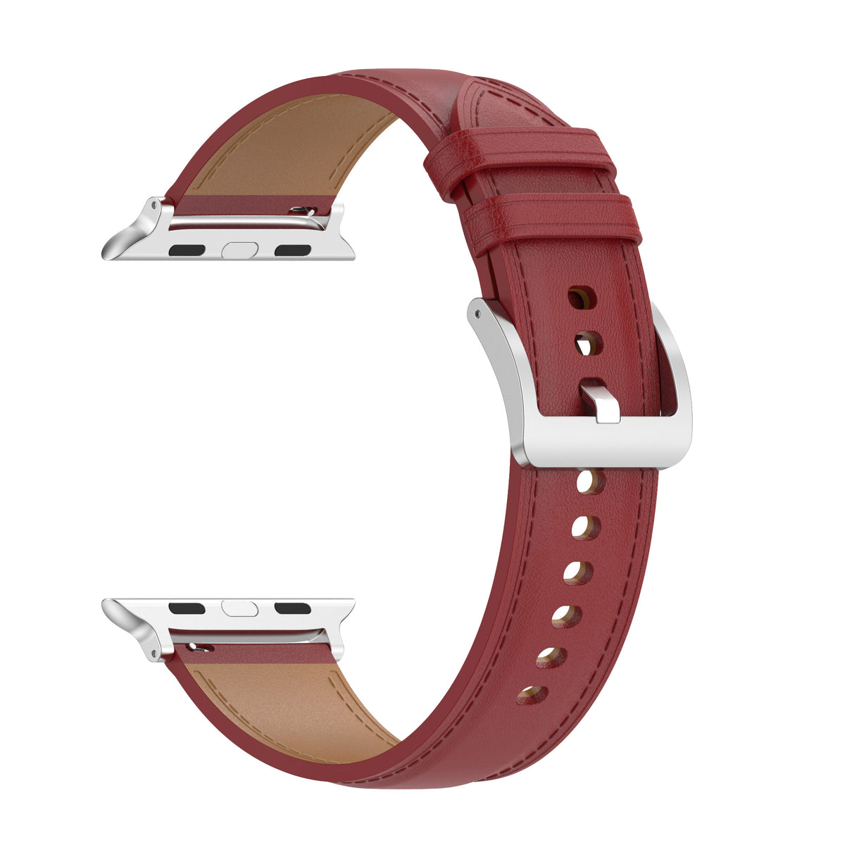 Armband für Apple Watch 38/40/41/42 mm, Bizon Strap Watch Casual, Rot