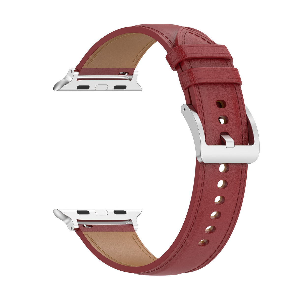 Armband für Apple Watch 44/45/46/49 mm, Bizon Strap Watch Casual, Rot