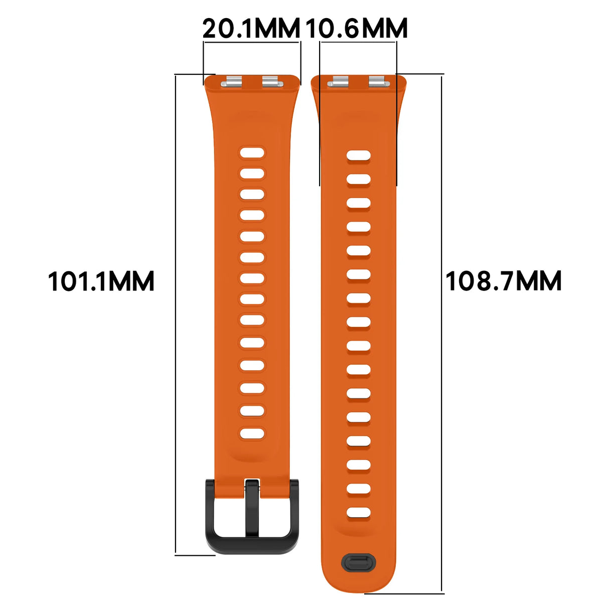 Armband für Huawei Band 11 / 11 Pro, Bizon Strap Watch Silicone, Karotte