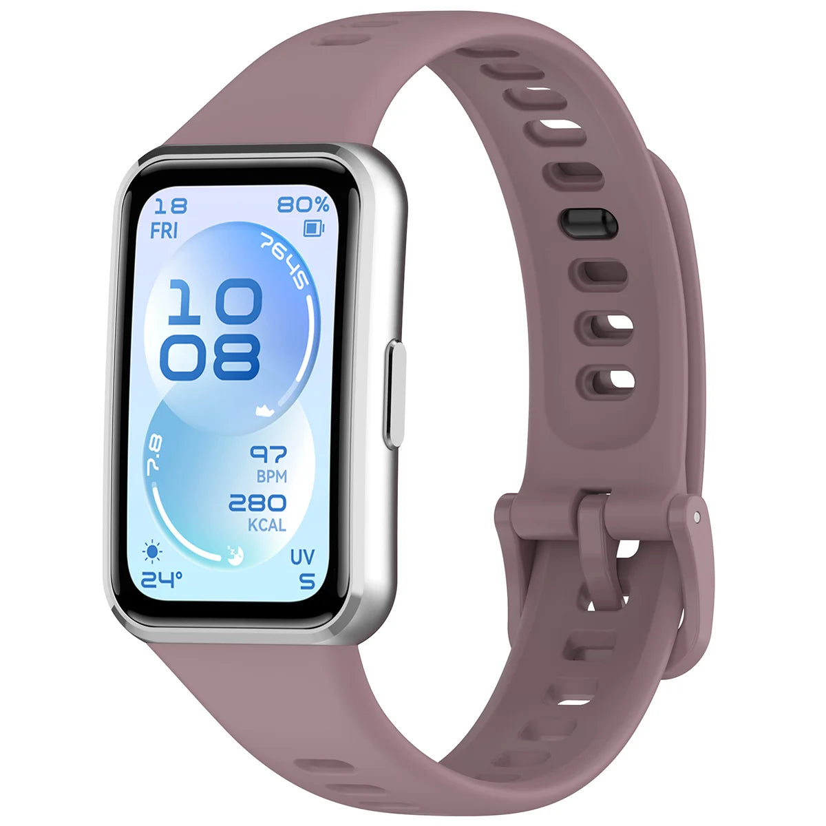 Armband für Huawei Band 11 / 11 Pro, Bizon Strap Watch Silicone, Dunkelviolett