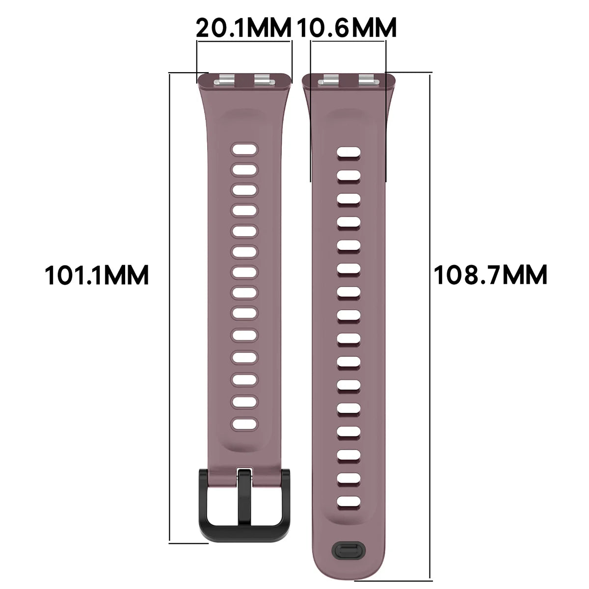 Armband für Huawei Band 11 / 11 Pro, Bizon Strap Watch Silicone, Dunkelviolett
