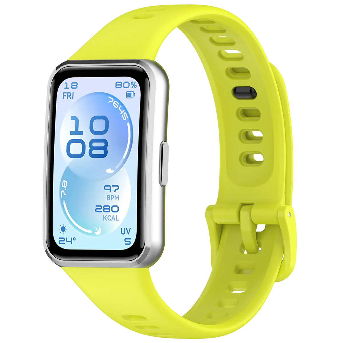 Armband für Huawei Band 11 / 11 Pro, Bizon Strap Watch Silicone, Zitrone