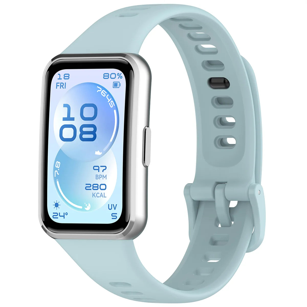 Armband für Huawei Band 11 / 11 Pro, Bizon Strap Watch Silicone, Hellblau