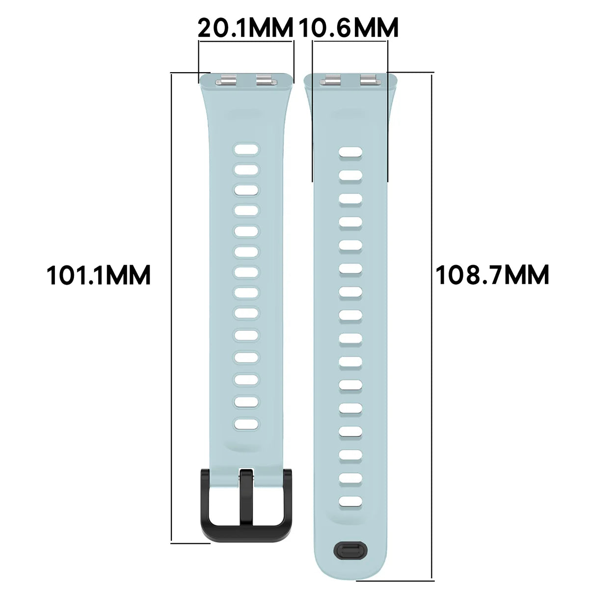 Armband für Huawei Band 11 / 11 Pro, Bizon Strap Watch Silicone, Hellblau