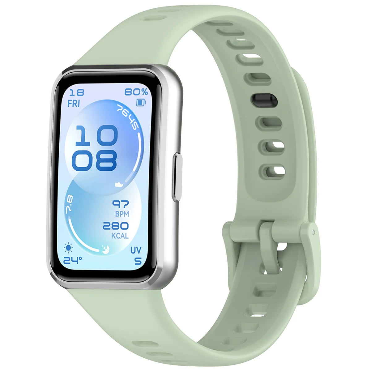 Armband für Huawei Band 11 / 11 Pro, Bizon Strap Watch Silicone, Hellgrün