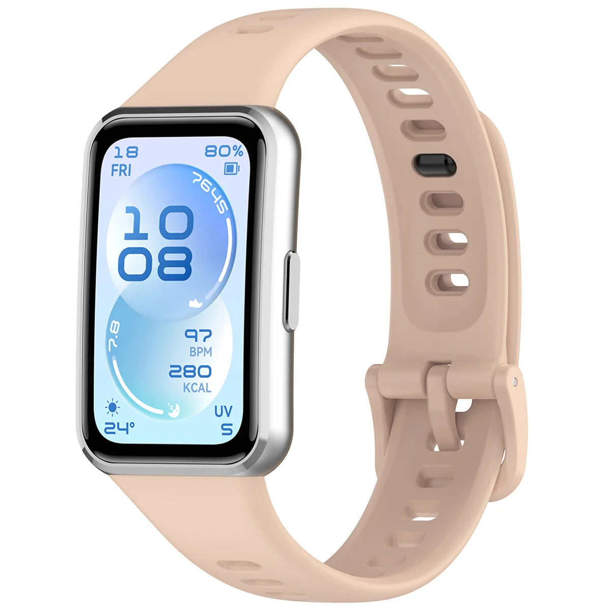 Armband für Huawei Band 11 / 11 Pro, Bizon Strap Watch Silicone, Hellrosa