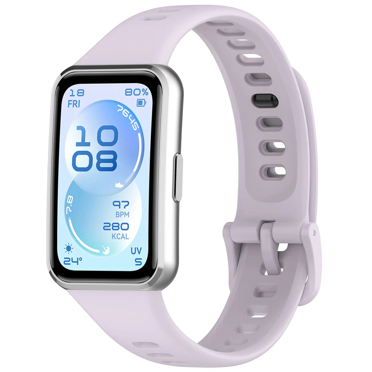Armband für Huawei Band 11 / 11 Pro, Bizon Strap Watch Silicone, Hellviolett