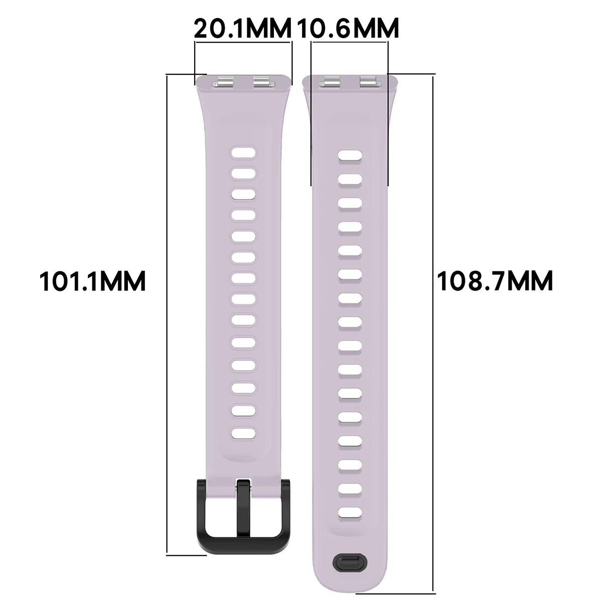 Armband für Huawei Band 11 / 11 Pro, Bizon Strap Watch Silicone, Hellviolett