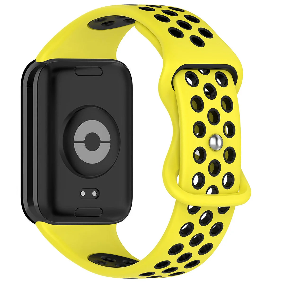Armband für Xiaomi Redmi Watch 4 / 6 / 5, Xiaomi Smart Band 8 Pro / 9 Pro / 10 Pro, Bizon Strap Watch Octo, Gelb-Schwarz (3/6)
