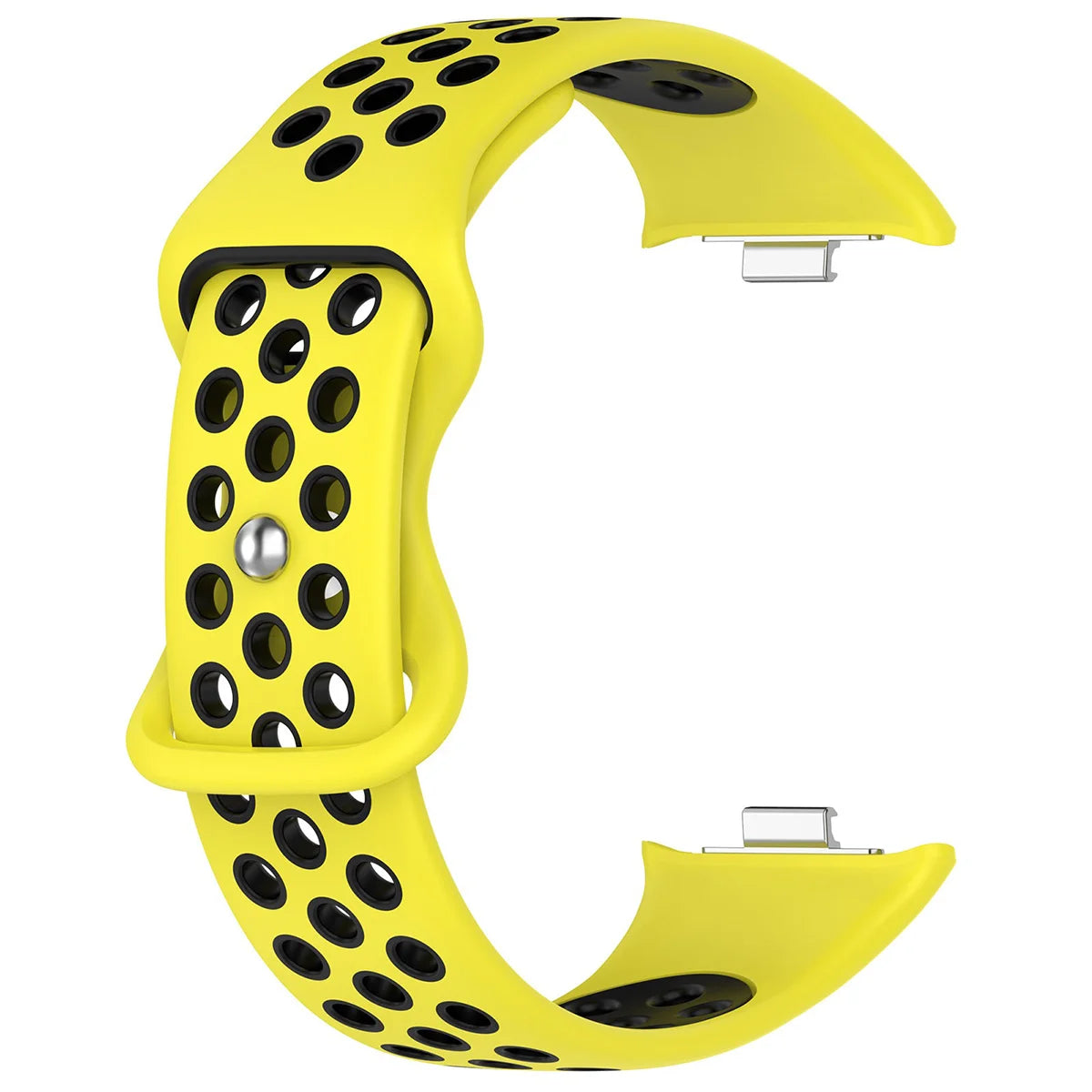 Armband für Xiaomi Redmi Watch 4 / 6 / 5, Xiaomi Smart Band 8 Pro / 9 Pro / 10 Pro, Bizon Strap Watch Octo, Gelb-Schwarz (5/6)