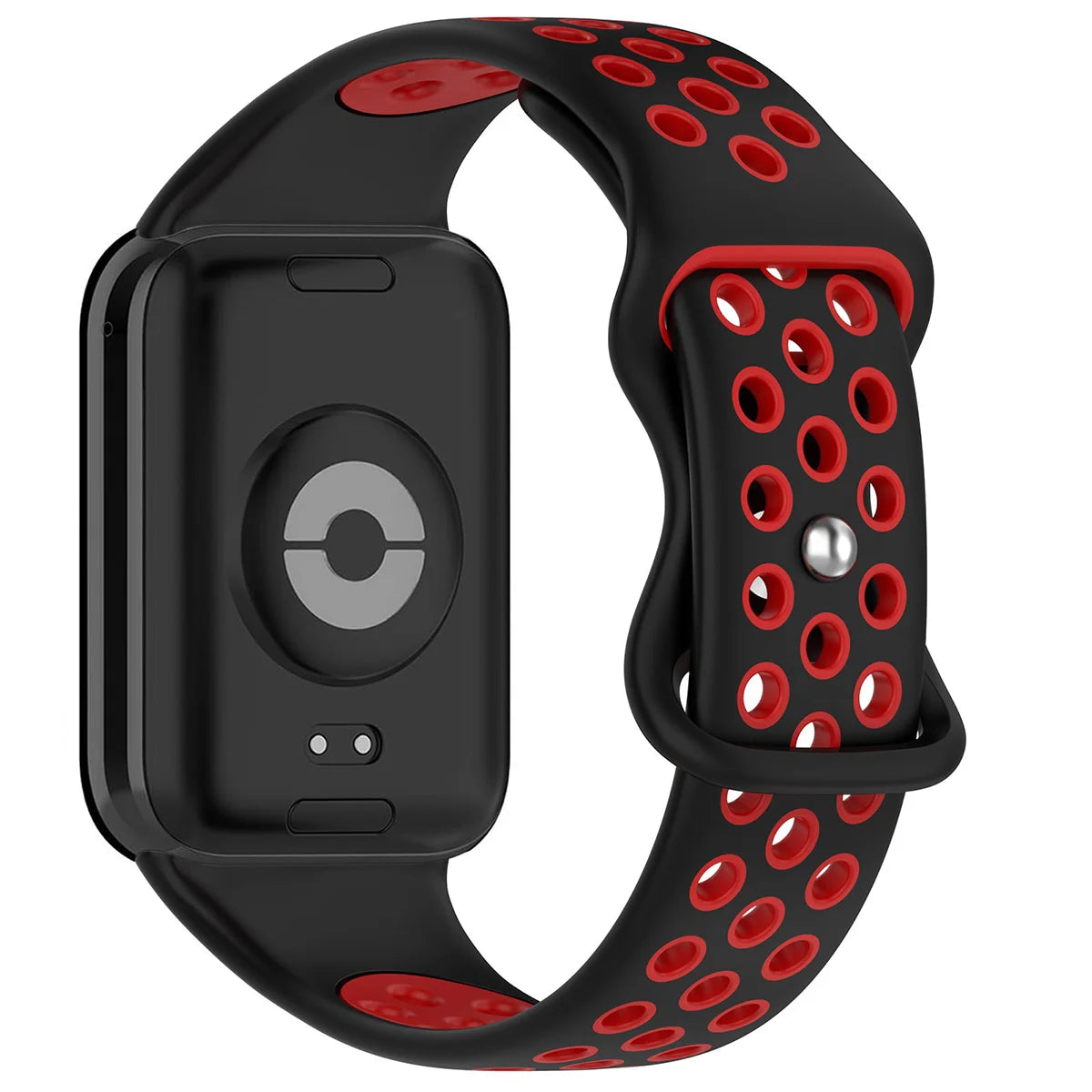 Armband für Xiaomi Redmi Watch 4 / 6 / 5, Xiaomi Smart Band 8 Pro / 9 Pro / 10 Pro, Bizon Strap Watch Octo, Schwarz-Rot (3/6)