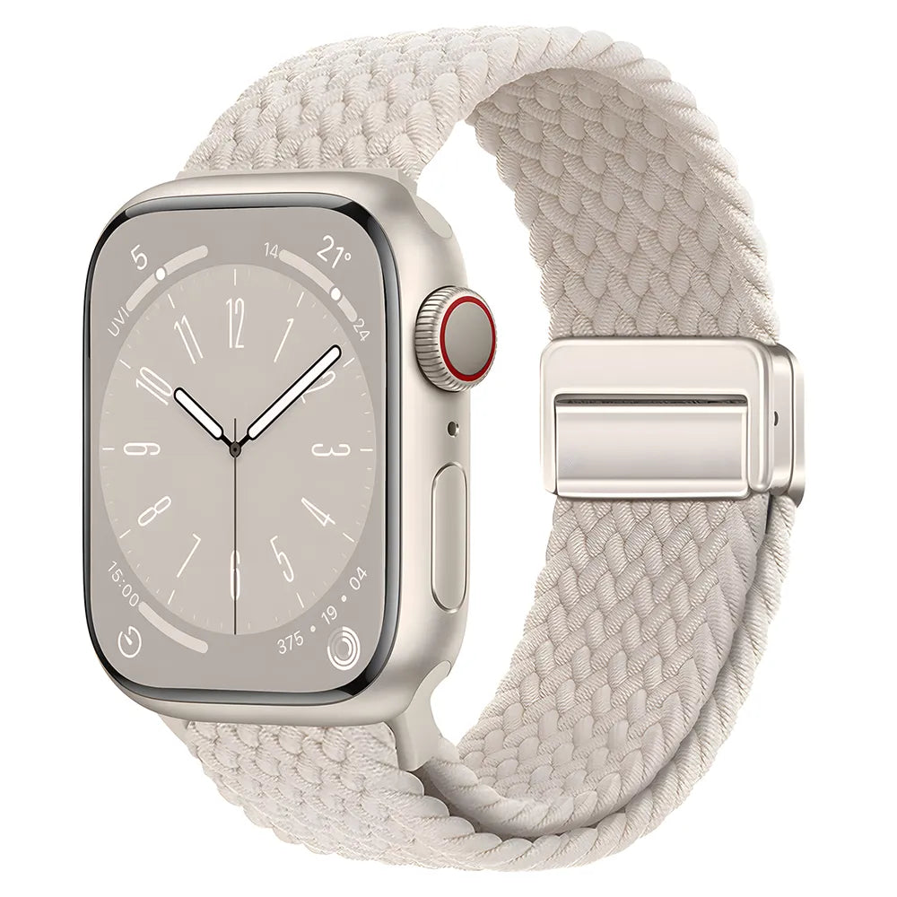 Nylon-Uhrenarmband für Apple Watch 38/40/41/42 mm, Bizon Strap Watch Trenza, Champagner (1/3)