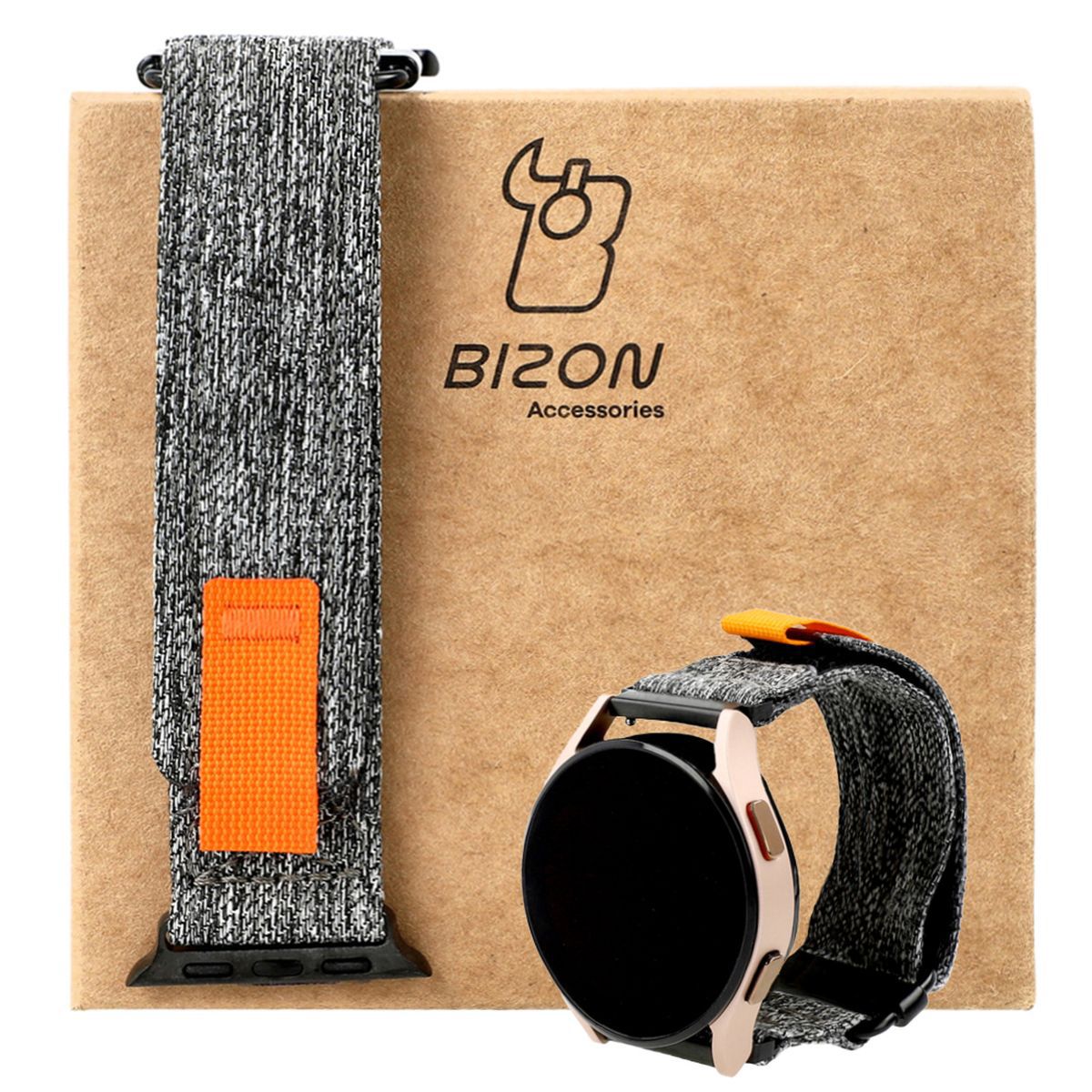 Armband für Galaxy Watch 20 mm, Bizon Strap Watch Urban, Grau