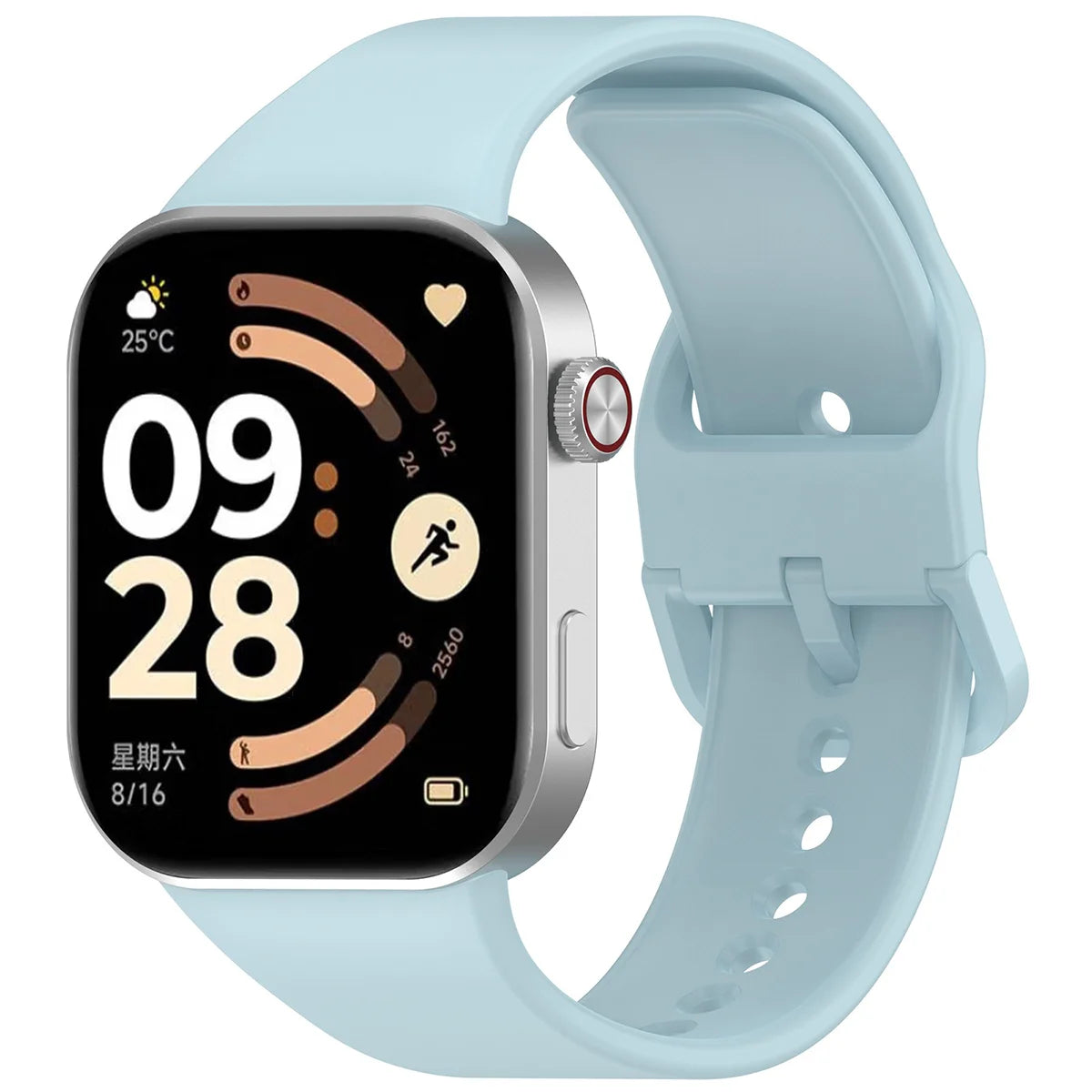 Armband für Xiaomi Redmi Watch 6 / 5 / 4 /Smart Band 10 Pro / 9 Pro / 8 Pro, Bizon Strap Watch Silicone, Hellblau