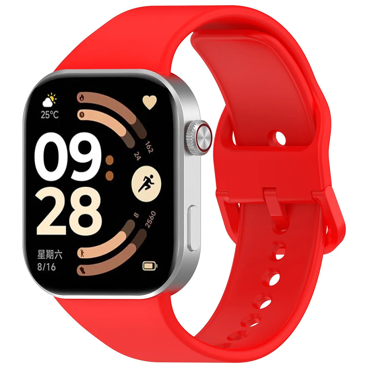 Armband für Xiaomi Redmi Watch 6 / 5 / 4 /Smart Band 10 Pro / 9 Pro / 8 Pro, Bizon Strap Watch Silicone, Rot